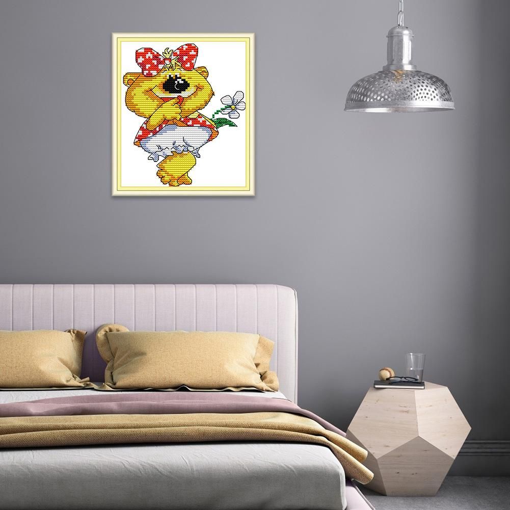 (14*17cm)14ct Stamped Cross Stitch - Bear