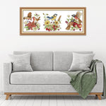 (71*39cm)14ct Stamped Cross Stitch - Flower Bird