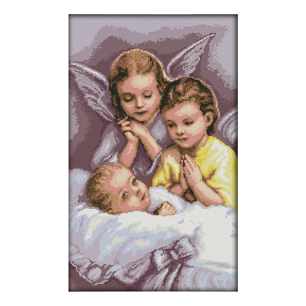 Angel Prayer 14CT Stamped Cross Stitch Kits Needlework Embroidery  R959