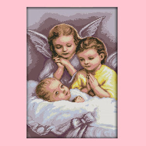 Angel Prayer 14CT Stamped Cross Stitch Kits Needlework Embroidery  R959