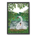 White Swan Cross Stitch Embroidery DIY 14CT Stamped Needlework Craft  D141