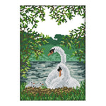 White Swan Cross Stitch Embroidery DIY 14CT Stamped Needlework Craft  D141