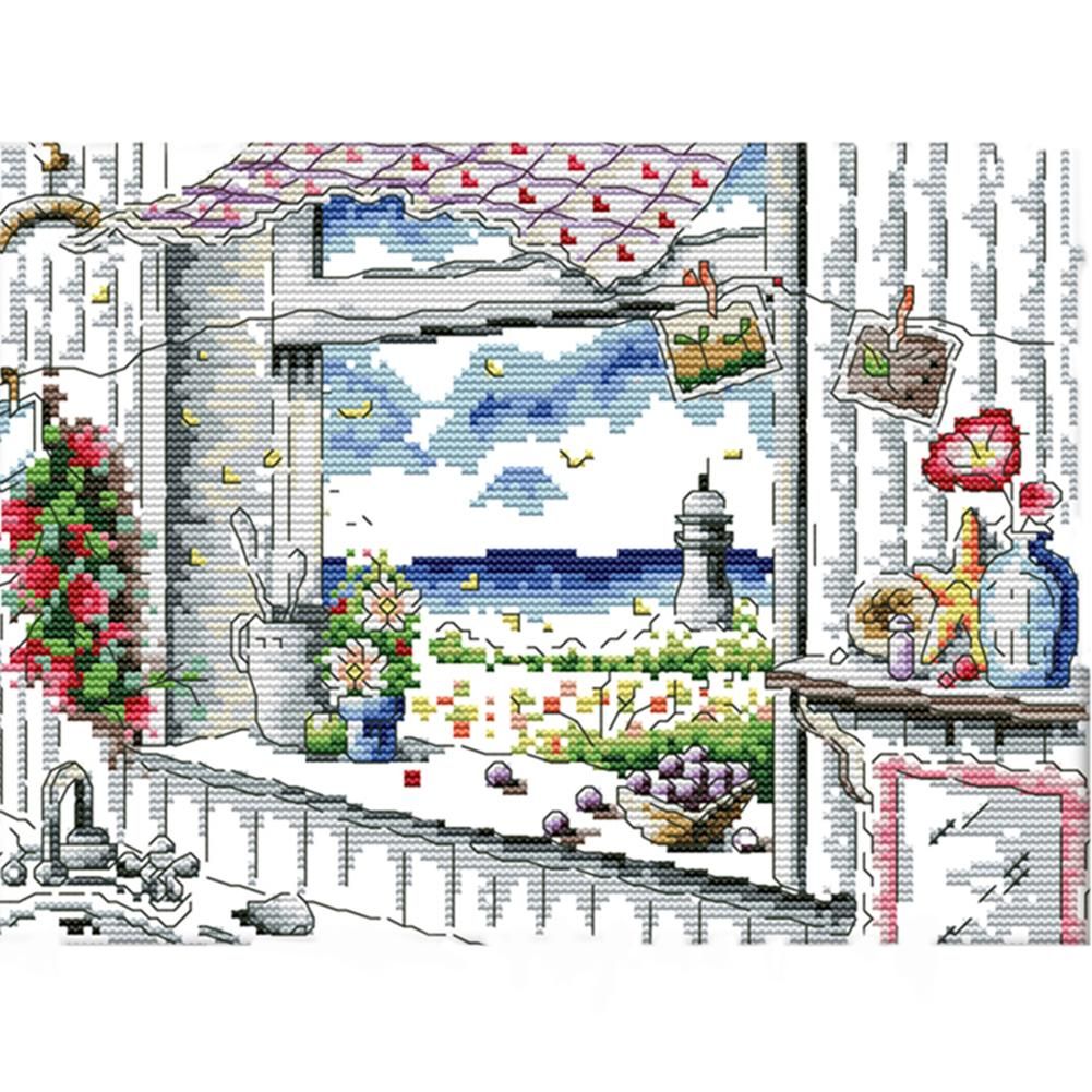 Cross Stitch Embroidery Scenery Cotton Thread Painting Needleworks (F666)