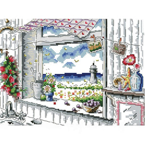 Cross Stitch Embroidery Scenery Cotton Thread Painting Needleworks (F666)