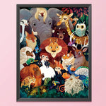 (80*60cm)11CT Stamped Cross Stitch - Animal world