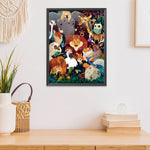 (80*60cm)11CT Stamped Cross Stitch - Animal world