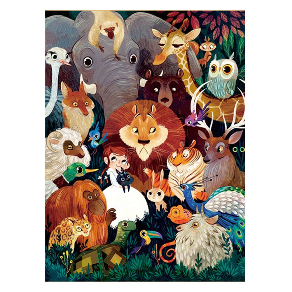 (80*60cm)11CT Stamped Cross Stitch - Animal world