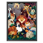 (80*60cm)11CT Stamped Cross Stitch - Animal world