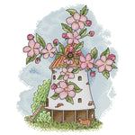 14CT Stamp Cross Stitch DIY Spring Windmill Needlework 27 X 31cm  FA045