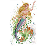 Fish Tail Girl 14CT Stamped Fabric Cross Stitch Set  Blond Hair R189 2