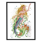 Fish Tail Girl 14CT Stamped Fabric Cross Stitch Set  Blond Hair R189 2