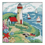 14CT Stamped Cross Stitch Summer Scenery Needlework Embroidery  F719