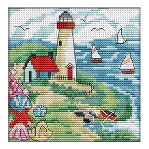 14CT Stamped Cross Stitch Summer Scenery Needlework Embroidery  F719