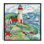 14CT Stamped Cross Stitch Summer Scenery Needlework Embroidery  F719