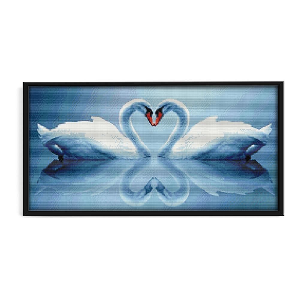 Swan 3 Cross Stitch Embroidery DIY Needlework 14CT Stamp Wall Arts  D318