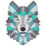 Printed Canvas Cross Stitch DIY Embroidery Needlework Sets (DA419 Wolf)