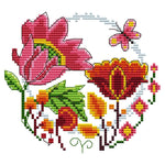 Flowers DIY Cotton Thread Cross Stitch Kit 14CT2 Canvas Needlework (H840)