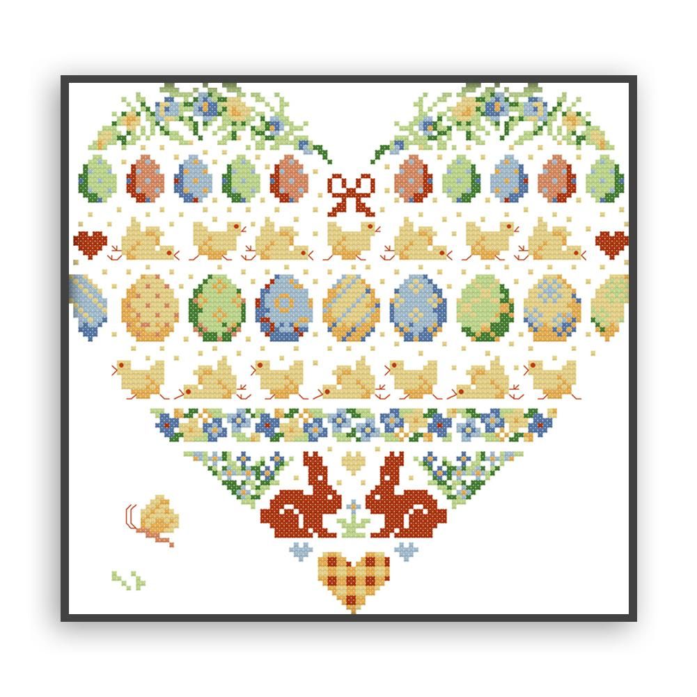 Eggs Paradise 14CT Stamped Print Cross Stitch Kit Embroidery Canvas  KB003