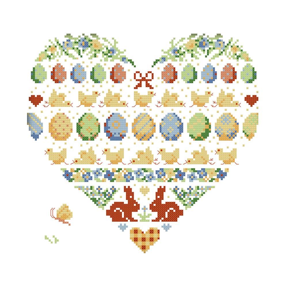 Eggs Paradise 14CT Stamped Print Cross Stitch Kit Embroidery Canvas  KB003