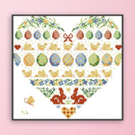 Eggs Paradise 14CT Stamped Print Cross Stitch Kit Embroidery Canvas  KB003