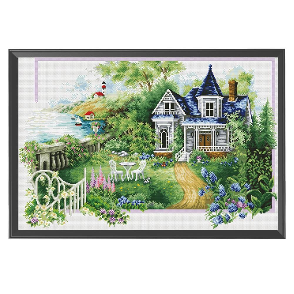 Ecological Cotton Cross Stitch DIY Summer 11CT Stamped Needlework  0283