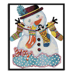 Snowman Cross Stitch Kits 14CT Stamped DIY Print Canvas Needlework  C232