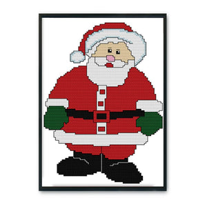 14CT Stamped Cross Stitch Kits DIY Santa Claus Embroidery 28 X 19cm  C987