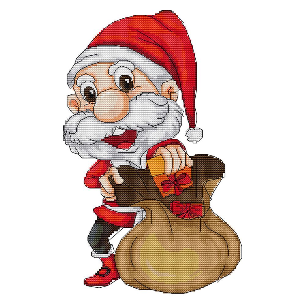 (22*35cm)14ct Stamped Cross Stitch - Santa Claus