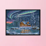 Scenery Cross Stitch Embroidery DIY Landscape Needlework Kits  F765 Lights