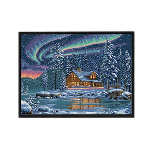 Scenery Cross Stitch Embroidery DIY Landscape Needlework Kits  F765 Lights