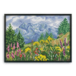 14CT Stamped Cross Stitch Needlework Kit DIY Cotton Thread  F870 Mountains