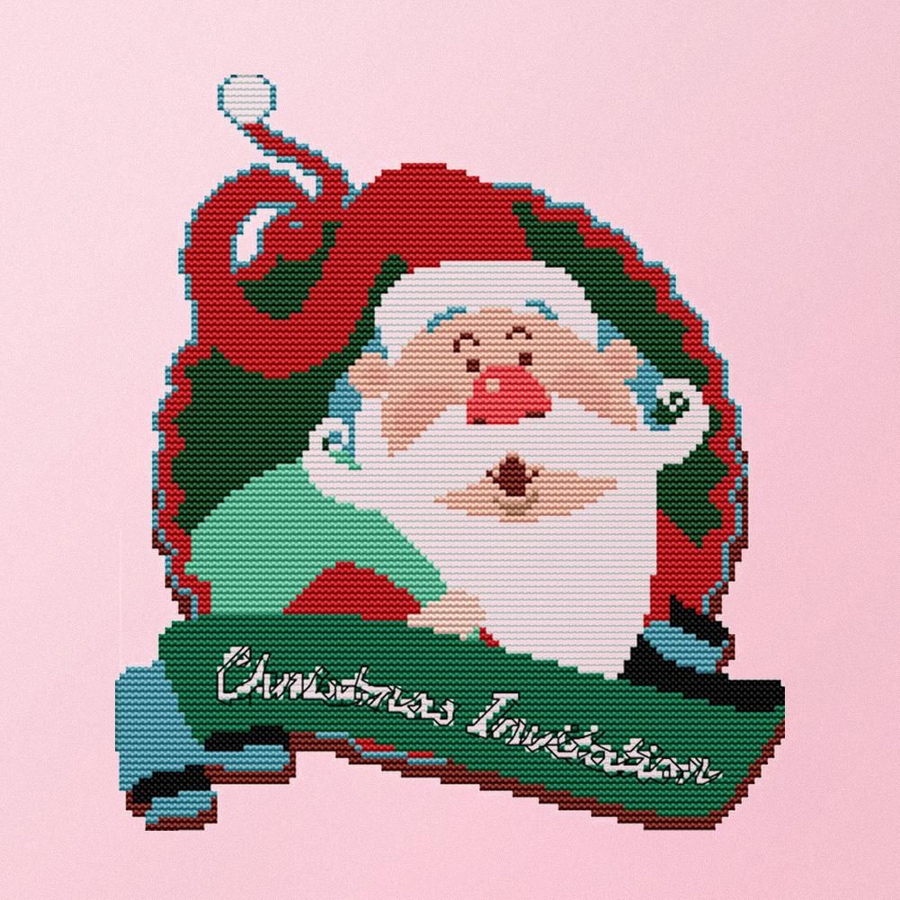 14CT Stamped Cross Stitch DIY Merry Christmas Embroidery 29 X 26cm  C231