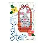 14CT Stamp Cross Stitch Kit DIY Easter Ecological Cotton Needlework  KB011