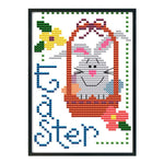 14CT Stamp Cross Stitch Kit DIY Easter Ecological Cotton Needlework  KB011