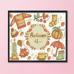 Cross Stitch Kits Printed Canvas Embroidery DIY 14CT Stamp  J365 Autumn