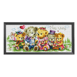 11CT Stamped Cross Stitch Kits DIY Happy Family Needlework Decor  0690