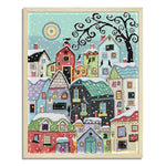 Street Scenery DIY Cross Stitch 14CT Stamped Landscape  F959 40x48cm