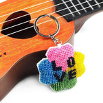 Bead Embroidery Keychain - Love