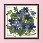 12 Months Flower Cross Stitch DIY Needlework 14CT Stamped  February H424