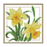 12 Months Flower Cross Stitch DIY Needlework 14CT Stamped  March H425