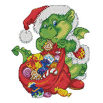 Christmas Snake 14CT Stamped Cross Stitch Embroidery Needlework Kit  B