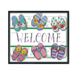 Cross Stitch Kits Printed Canvas Embroidery DIY 14CT Stamp  J402 Welcome