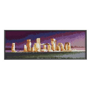 Stonehenge 14CT Stamp Cross Stitch Cotton Print Canvas Needlework  F601