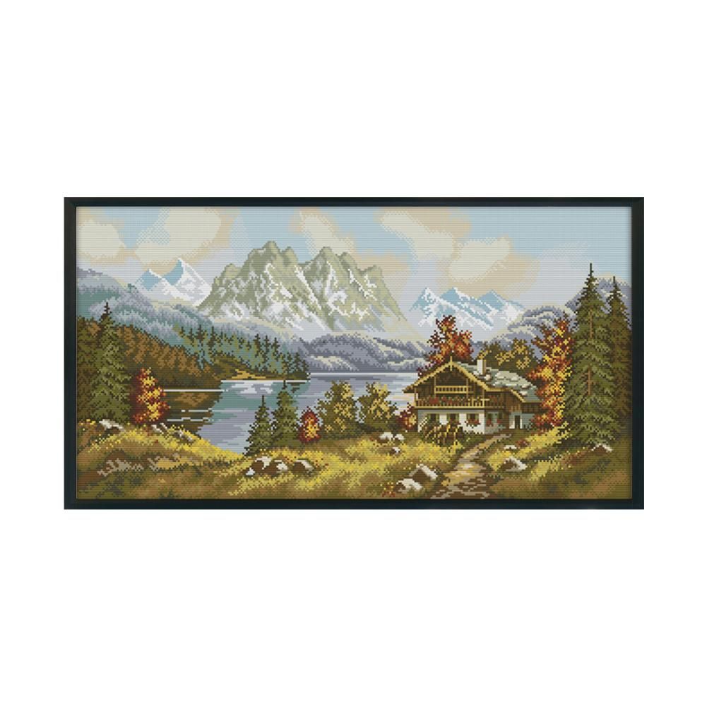 14CT Stamped DIY Cross Stitch Kit Embroidery Needlework  F466 Landscape 5