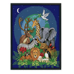 Stamped Cross Stitch Wild Animal 14CT Embroidery Set  African Animals D502