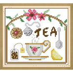 14CT Stamped Cross Stitch Cotton Thread Embroidery  C181 Morning Tea Time