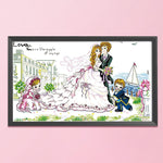 Cute Kids 3 Strand 11CT Stamped Cross Stitch DIY Kit  Western Wedding 0328