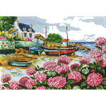 Beachscape 3  Cross Stitch 14CT Stamped Print On Canvas Needlework  F768