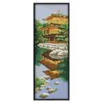 Japanese Garden Cotton DIY Cross Stitch 14CT Stamped Embroidery Kits  F595