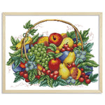 Cross Stitch Kits Printed Embroidery Set DIY Needlework  J130 Fruit Basket